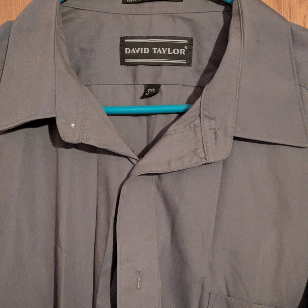 David Taylor Gray Button-Up Shirt